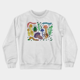 Grubs, Bugs, and Mushrooms Crewneck Sweatshirt